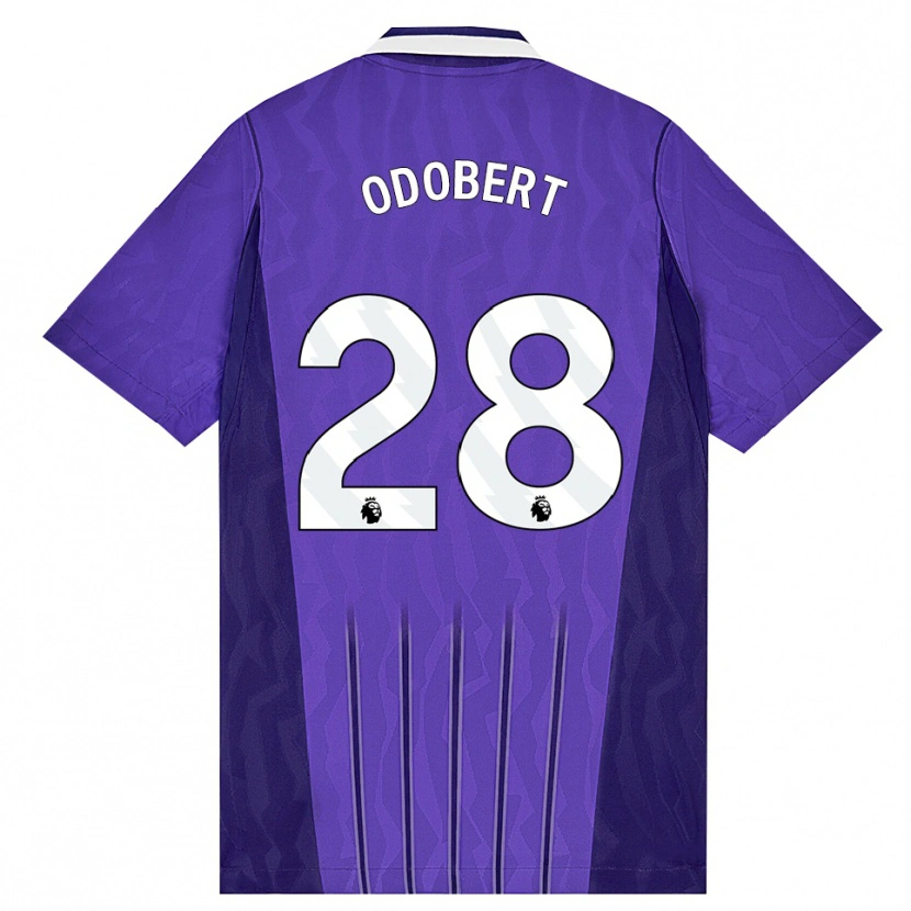 Danxen Homem Camisola Wilson Odobert #28 Roxo Branco Terceiro 2026/27 Camisa Brasil