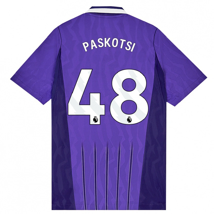 Danxen Homem Camisola Maksim Paskotsi #48 Roxo Branco Terceiro 2026/27 Camisa Brasil