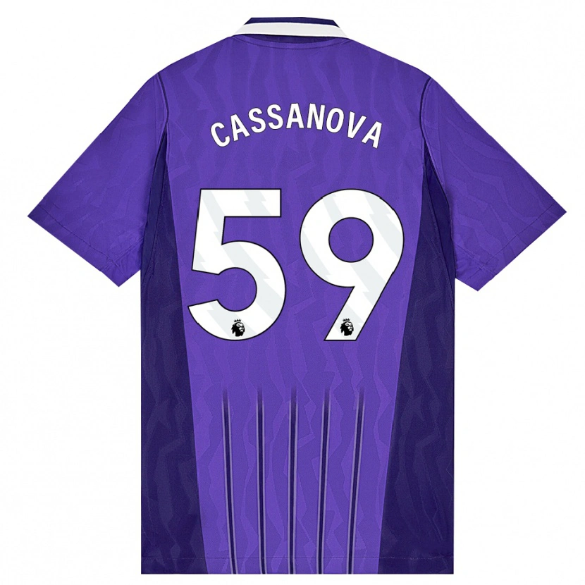 Danxen Homem Camisola Dante Cassanova #59 Roxo Branco Terceiro 2026/27 Camisa Brasil