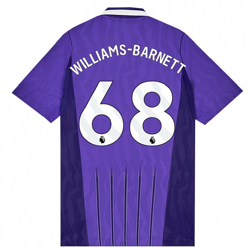 Danxen Homem Camisola Luca Williams-Barnett #68 Roxo Branco Terceiro 2026/27 Camisa Brasil