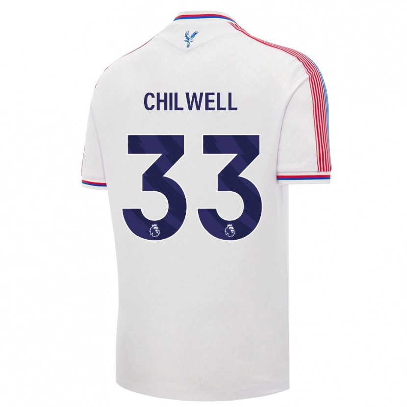 Danxen Homem Camisola Ben Chilwell #33 Branco Vermelho Azul Principal 2026/27 Camisa Brasil