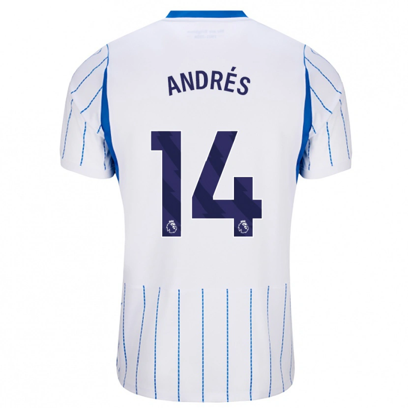 Danxen Homem Camisola Chema Andrés #14 Dodgerblue Branco Alternativa 2026/27 Camisa Brasil