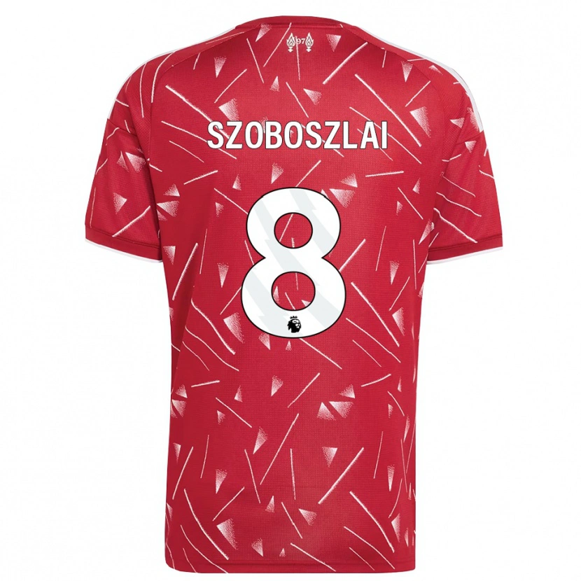 Danxen Mulher Camisola Dominik Szoboszlai #8 Branco Vermelho Principal 2026/27 Camisa Brasil