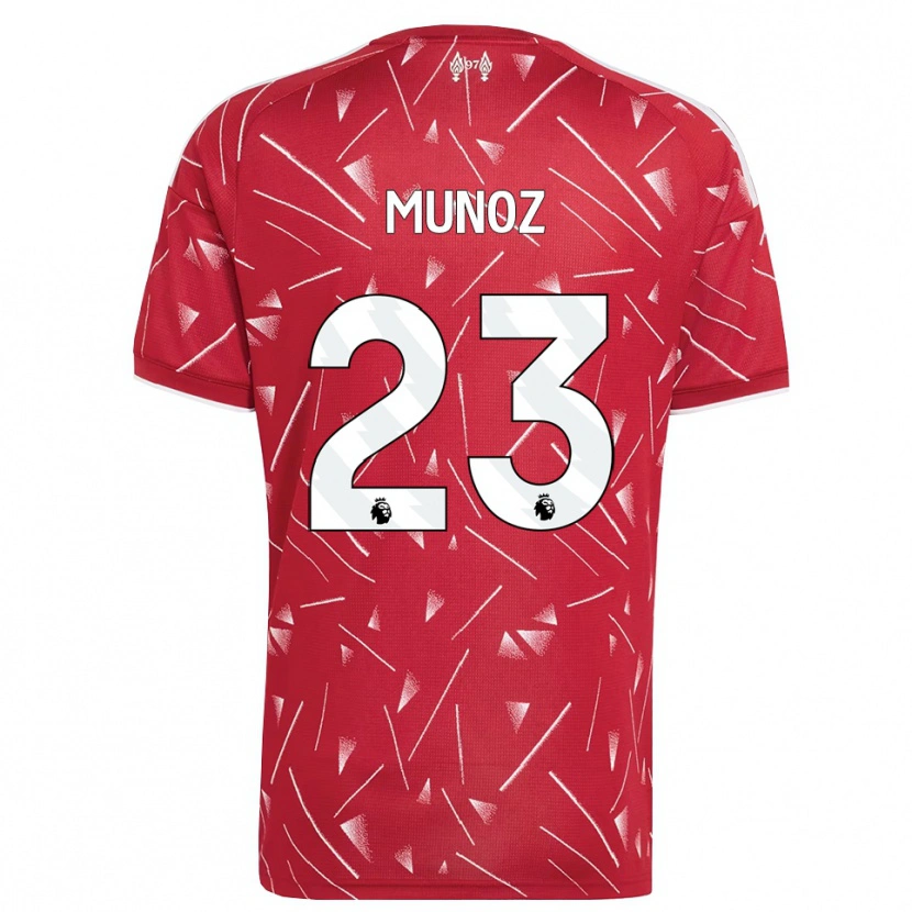 Danxen Mulher Camisola Víctor Muñoz #23 Branco Vermelho Principal 2026/27 Camisa Brasil