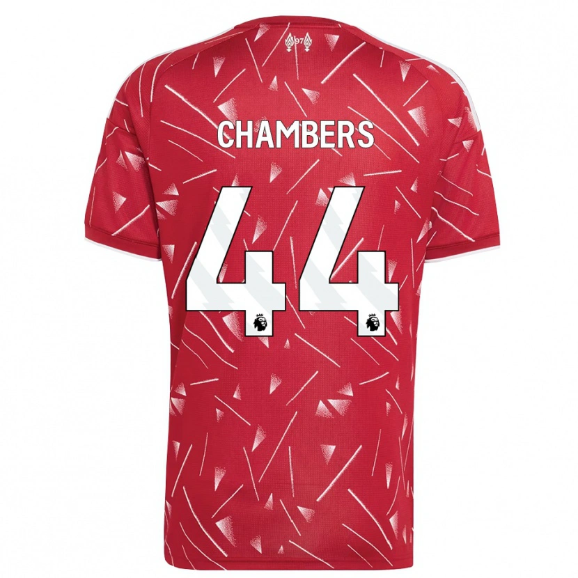Danxen Mulher Camisola Luke Chambers #44 Branco Vermelho Principal 2026/27 Camisa Brasil