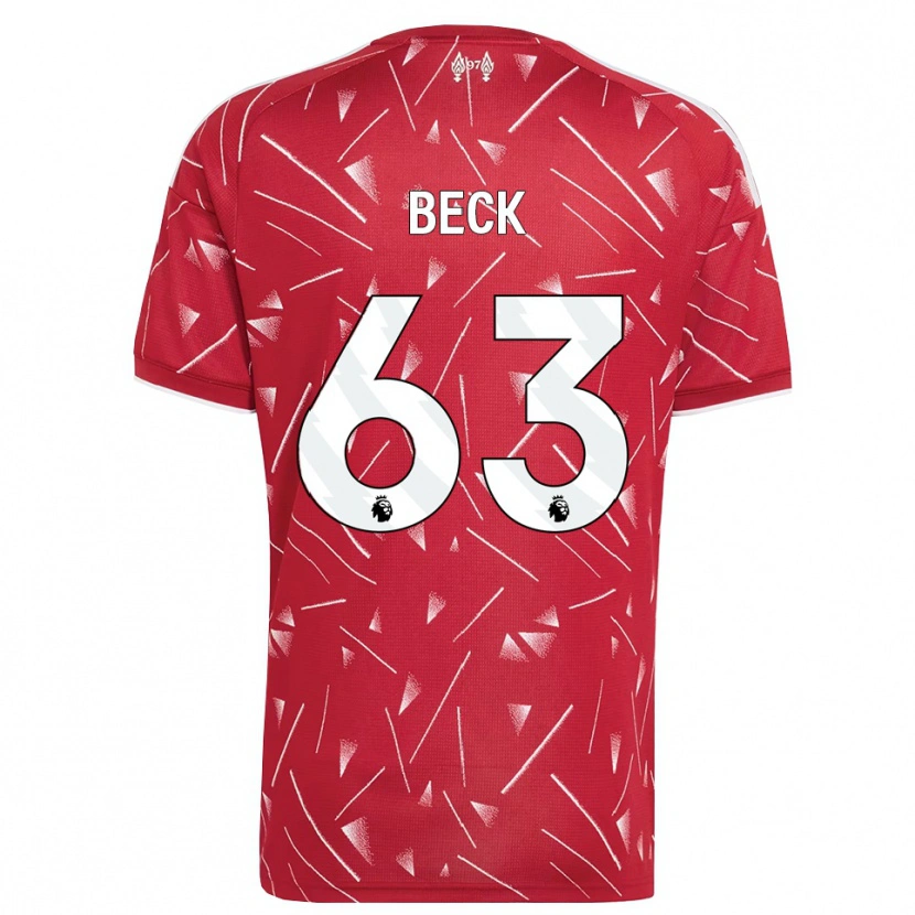 Danxen Mulher Camisola Owen Beck #63 Branco Vermelho Principal 2026/27 Camisa Brasil