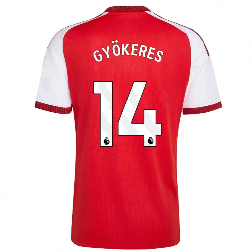 Danxen Mulher Camisola Viktor Gyökeres #14 Vermelho Branco Preto Principal 2026/27 Camisa Brasil