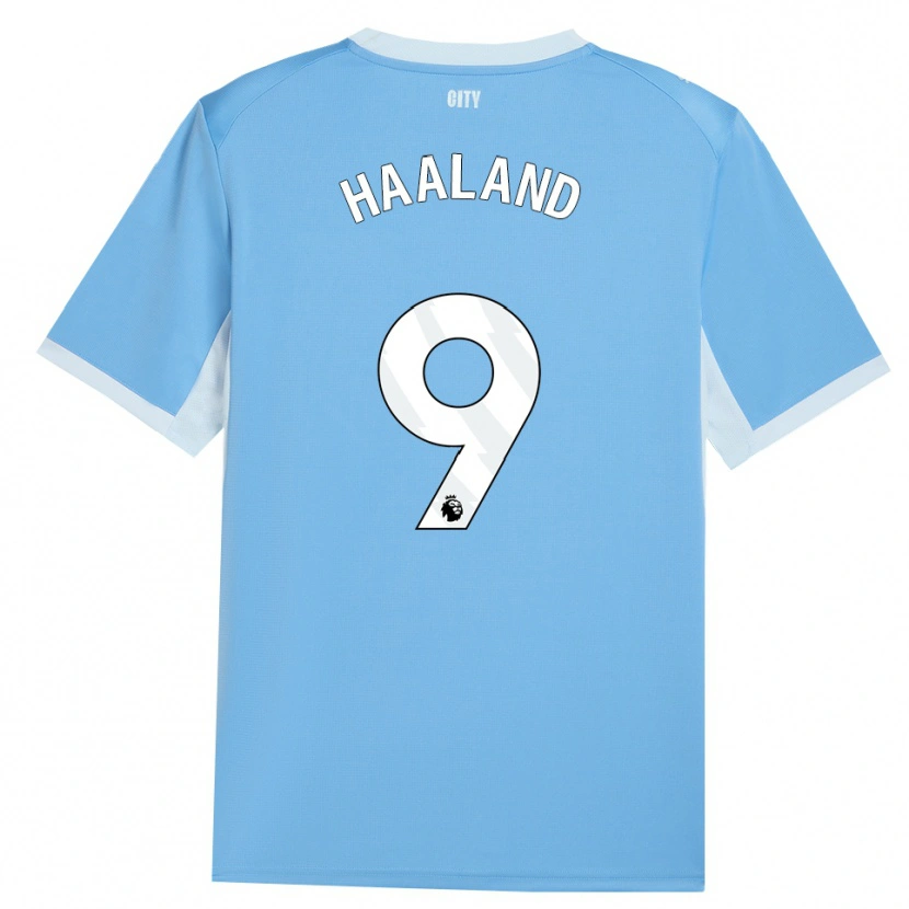 Danxen Mulher Camisola Erling Haaland #9 Lightskyblue Branco Principal 2026/27 Camisa Brasil