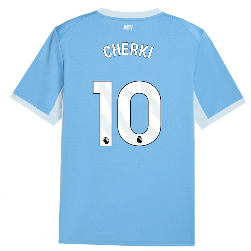Danxen Mulher Camisola Rayan Cherki #10 Lightskyblue Branco Principal 2026/27 Camisa Brasil