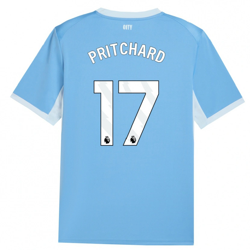 Danxen Mulher Camisola Poppy Pritchard #17 Lightskyblue Branco Principal 2026/27 Camisa Brasil