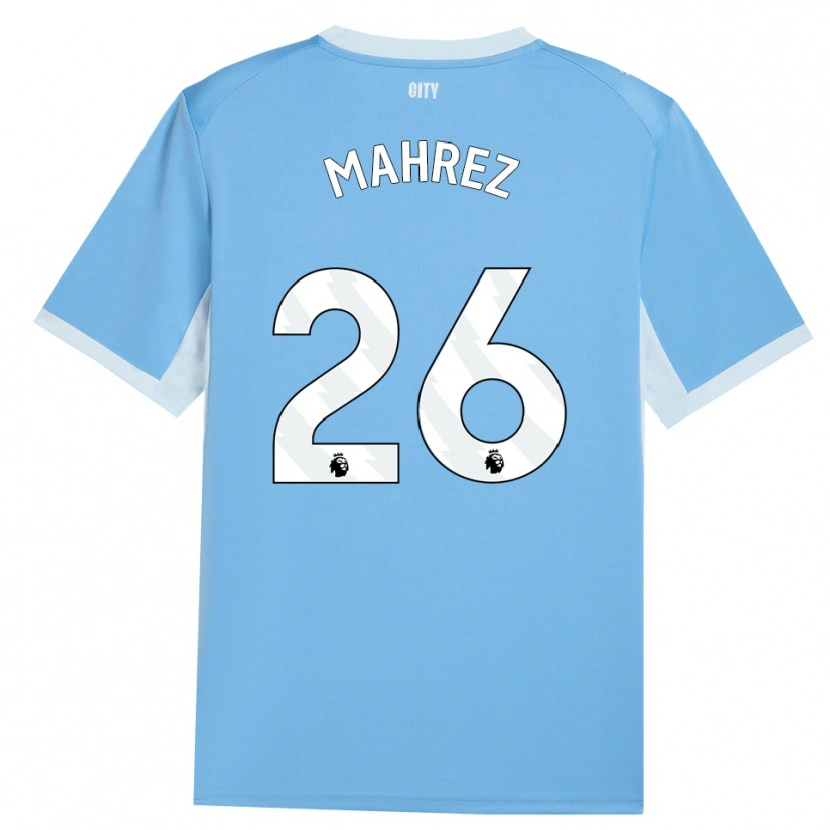 Danxen Mulher Camisola Riyad Mahrez #26 Lightskyblue Branco Principal 2026/27 Camisa Brasil