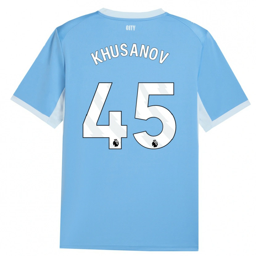 Danxen Mulher Camisola Abdukodir Khusanov #45 Lightskyblue Branco Principal 2026/27 Camisa Brasil