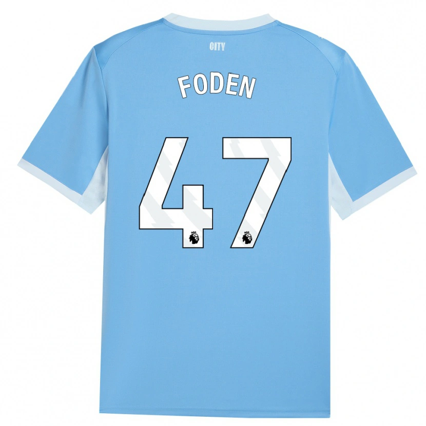 Danxen Mulher Camisola Phil Foden #47 Lightskyblue Branco Principal 2026/27 Camisa Brasil