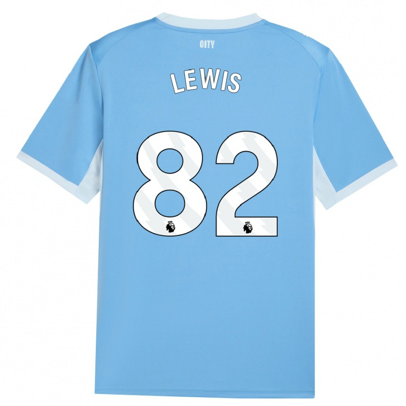 Danxen Mulher Camisola Rico Lewis #82 Lightskyblue Branco Principal 2026/27 Camisa Brasil