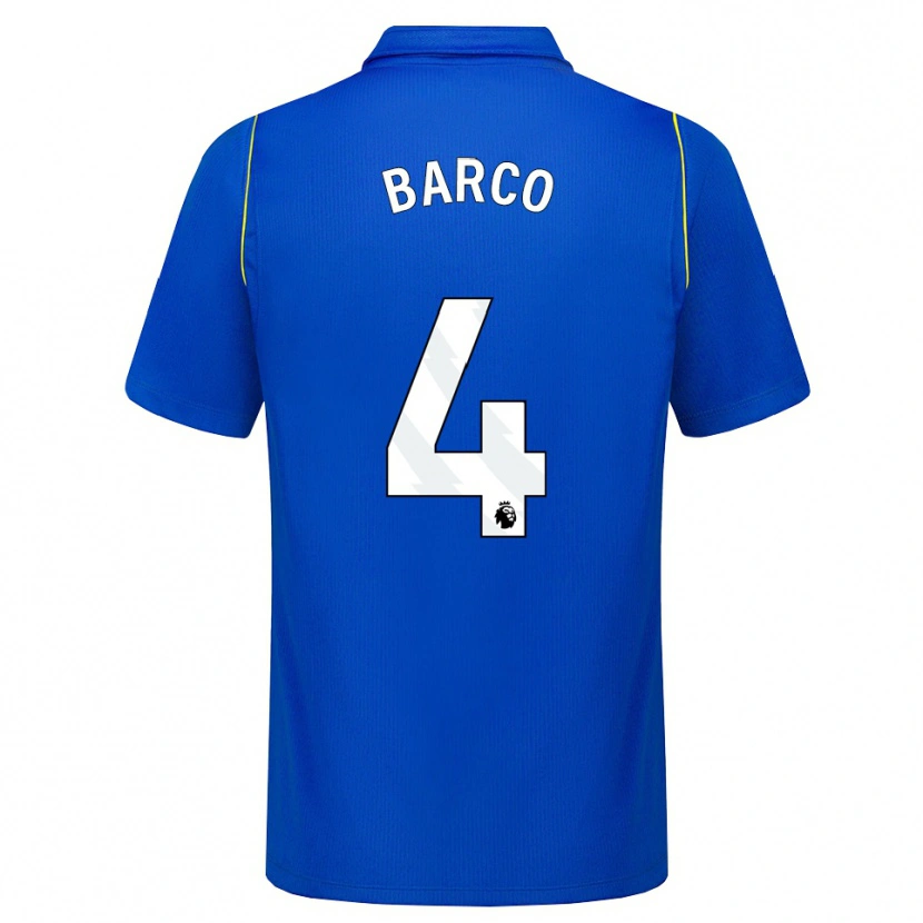 Danxen Mulher Camisola Valentín Barco #4 Azul Amarelo Principal 2026/27 Camisa Brasil