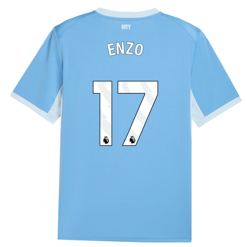 Danxen Mulher Camisola Enzo Fernández #17 Lightskyblue Branco Principal 2026/27 Camisa Brasil