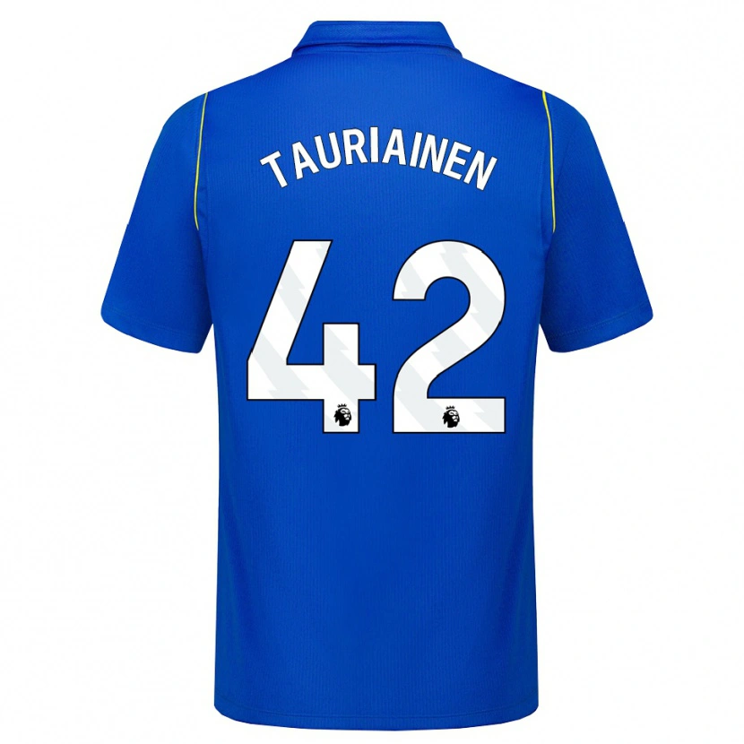 Danxen Mulher Camisola Jimi Tauriainen #42 Azul Amarelo Principal 2026/27 Camisa Brasil
