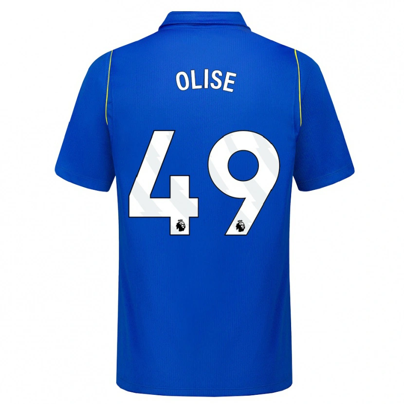 Danxen Mulher Camisola Richard Olise #49 Azul Amarelo Principal 2026/27 Camisa Brasil
