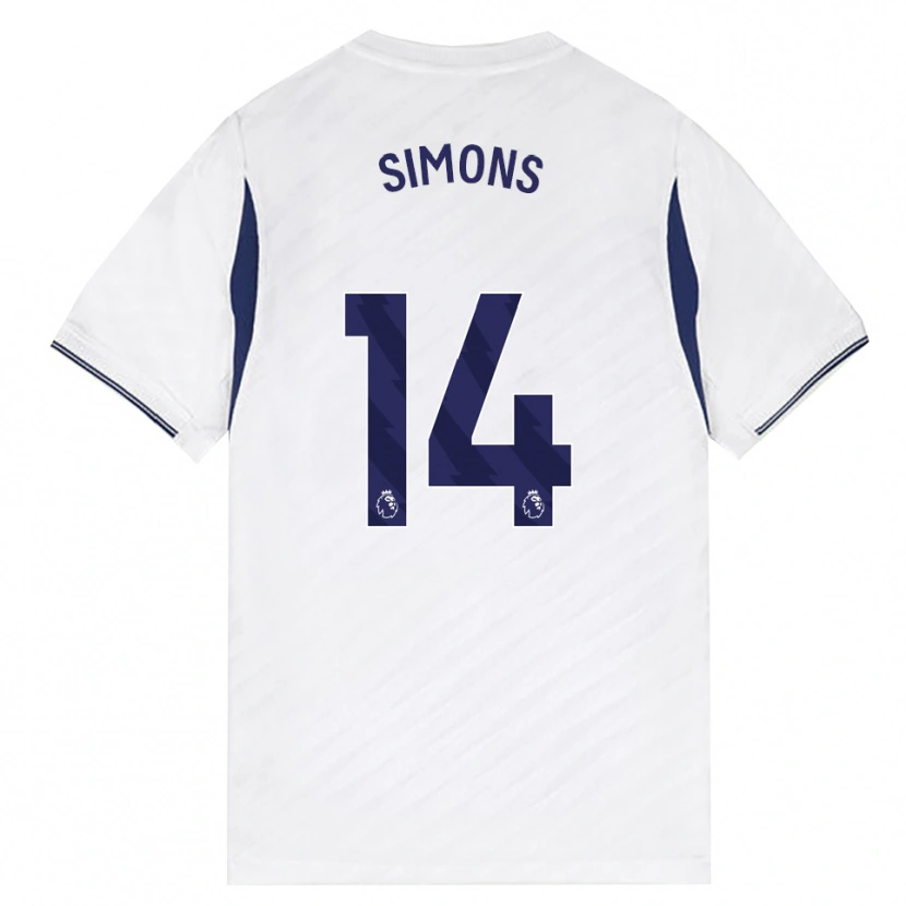 Danxen Mulher Camisola Zach Simons #14 Branco Vermelho Roxo Principal 2026/27 Camisa Brasil