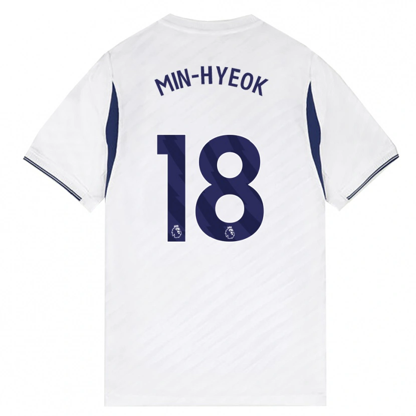 Danxen Mulher Camisola Min-Hyeok Yang #18 Branco Vermelho Roxo Principal 2026/27 Camisa Brasil