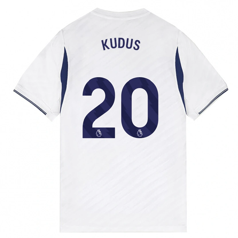 Danxen Mulher Camisola Mohammed Kudus #20 Branco Vermelho Roxo Principal 2026/27 Camisa Brasil