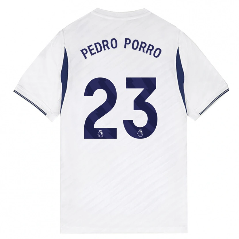 Danxen Mulher Camisola Pedro Porro #23 Branco Vermelho Roxo Principal 2026/27 Camisa Brasil