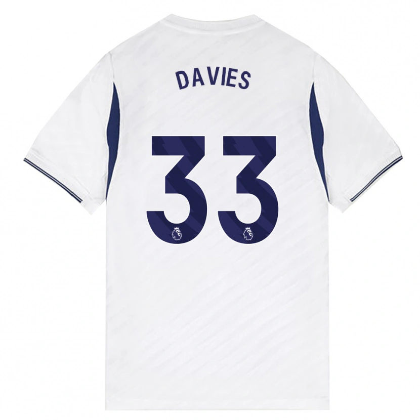 Danxen Mulher Camisola Ben Davies #33 Branco Vermelho Roxo Principal 2026/27 Camisa Brasil
