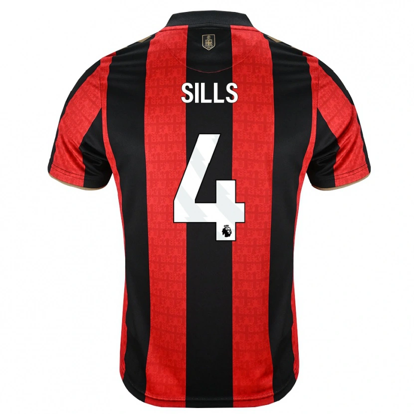Danxen Mulher Camisola Ethan Sills #4 Goldenrod Vermelho Preto Principal 2026/27 Camisa Brasil