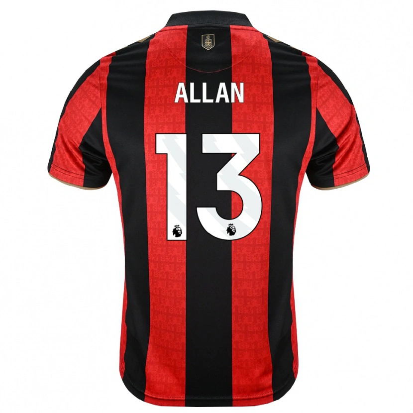 Danxen Mulher Camisola Mack Allan #13 Goldenrod Vermelho Preto Principal 2026/27 Camisa Brasil