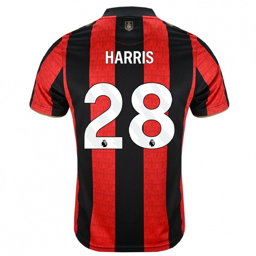 Danxen Mulher Camisola Charlotte Harris #28 Goldenrod Vermelho Preto Principal 2026/27 Camisa Brasil