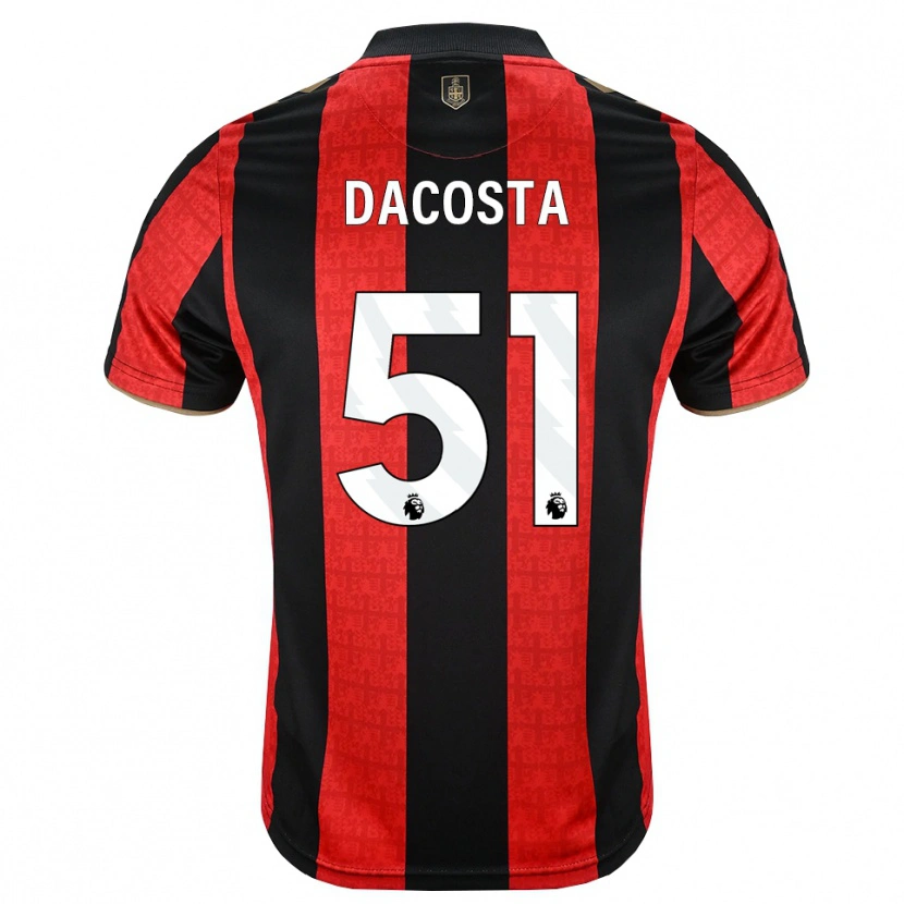 Danxen Mulher Camisola Malcom Dacosta González #51 Goldenrod Vermelho Preto Principal 2026/27 Camisa Brasil