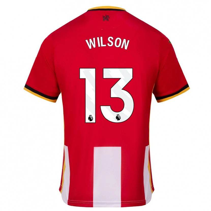 Danxen Mulher Camisola Callum Wilson #13 Amarelo Preto Vermelho Principal 2026/27 Camisa Brasil