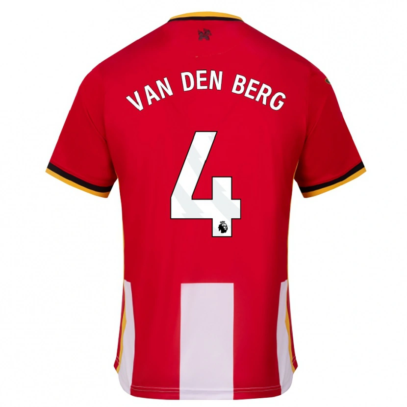Danxen Mulher Camisola Sepp Van Den Berg #4 Amarelo Preto Vermelho Principal 2026/27 Camisa Brasil