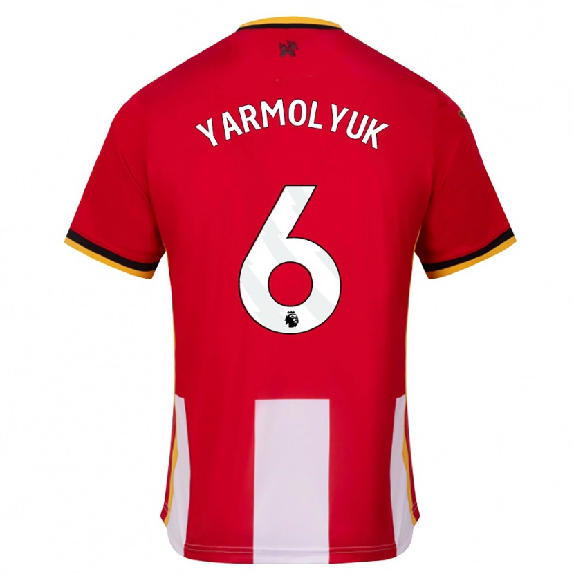 Danxen Mulher Camisola Yegor Yarmolyuk #6 Amarelo Preto Vermelho Principal 2026/27 Camisa Brasil