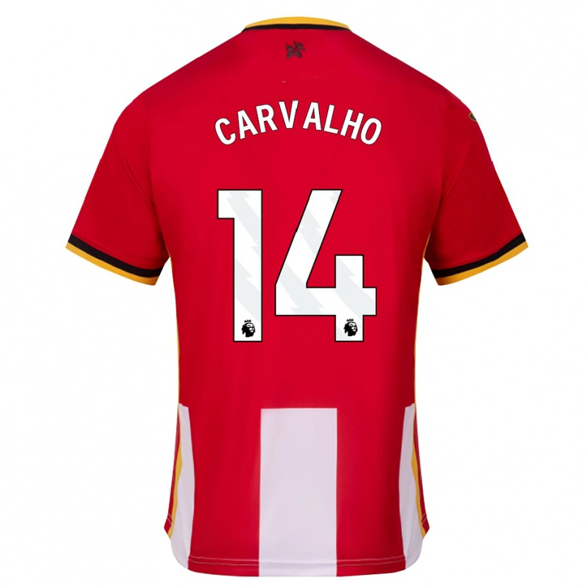 Danxen Mulher Camisola Fábio Carvalho #14 Amarelo Preto Vermelho Principal 2026/27 Camisa Brasil