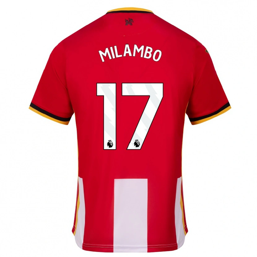 Danxen Mulher Camisola Antoni Milambo #17 Amarelo Preto Vermelho Principal 2026/27 Camisa Brasil