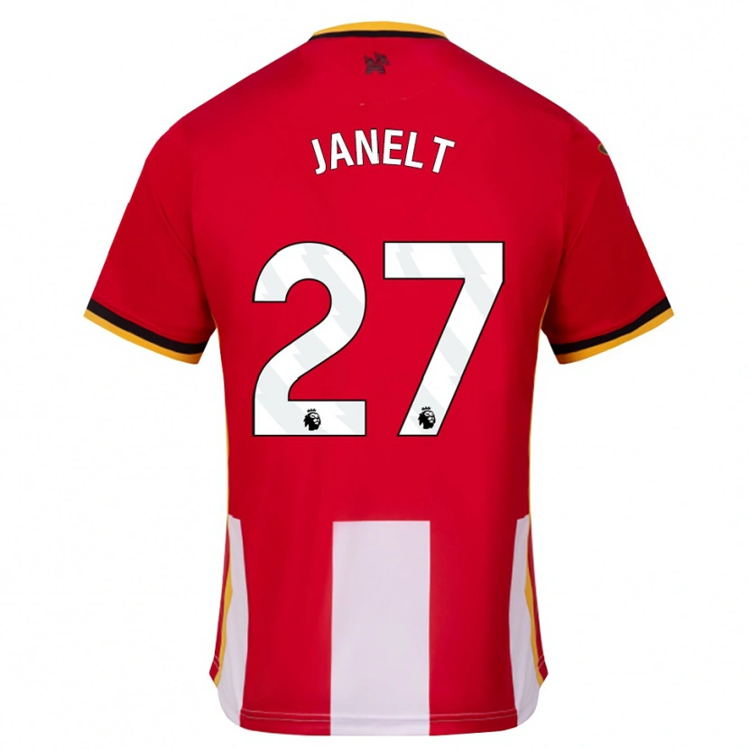 Danxen Mulher Camisola Vitaly Janelt #27 Amarelo Preto Vermelho Principal 2026/27 Camisa Brasil