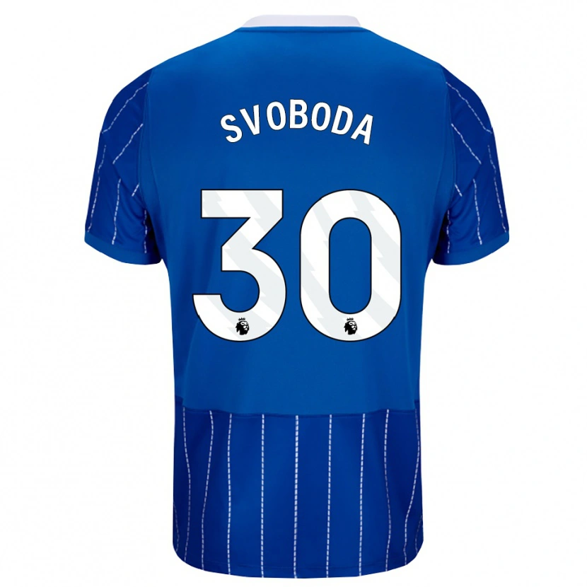 Danxen Mulher Camisola Michael Svoboda #30 Mediumblue Branco Principal 2026/27 Camisa Brasil