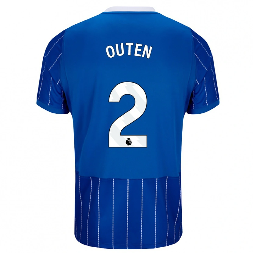 Danxen Mulher Camisola Theo Outen #2 Mediumblue Branco Principal 2026/27 Camisa Brasil