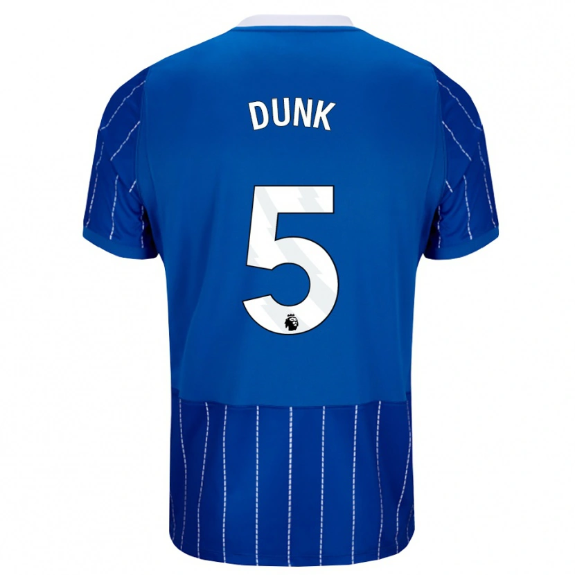 Danxen Mulher Camisola Lewis Dunk #5 Mediumblue Branco Principal 2026/27 Camisa Brasil