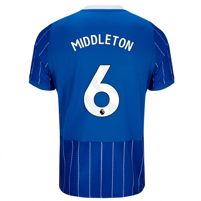 Danxen Mulher Camisola Jesse Middleton #6 Mediumblue Branco Principal 2026/27 Camisa Brasil