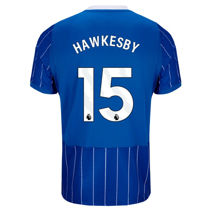 Danxen Mulher Camisola Mackenzie Hawkesby #15 Mediumblue Branco Principal 2026/27 Camisa Brasil