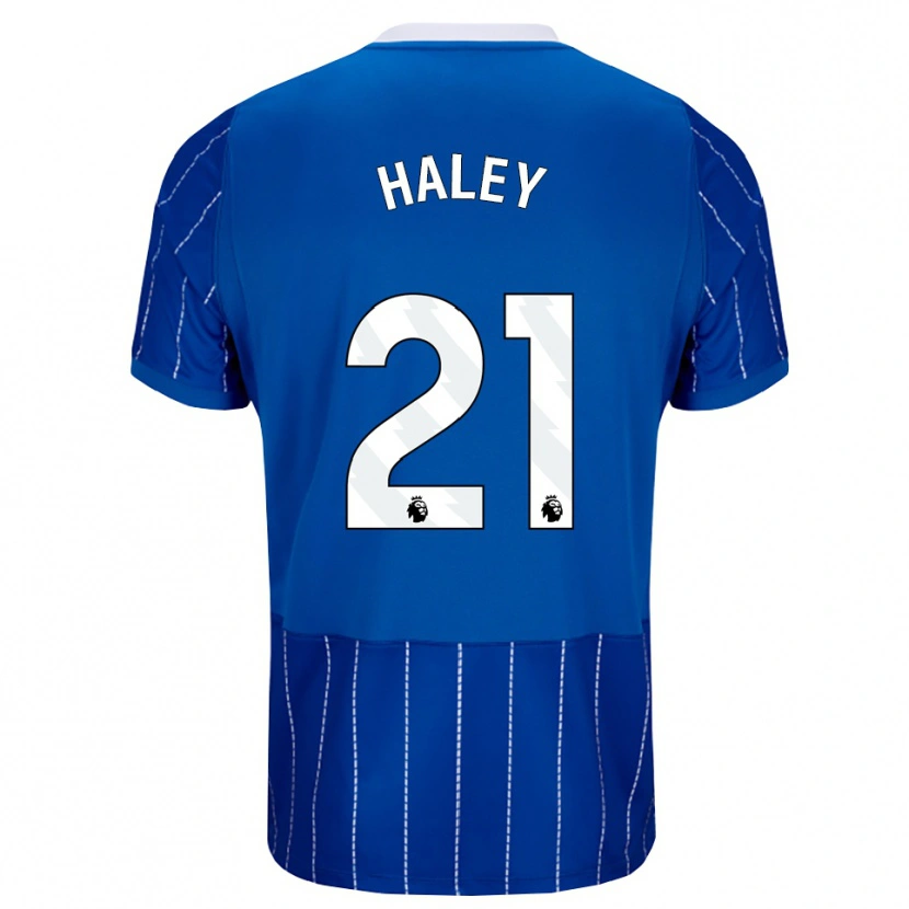 Danxen Mulher Camisola Madison Haley #21 Mediumblue Branco Principal 2026/27 Camisa Brasil
