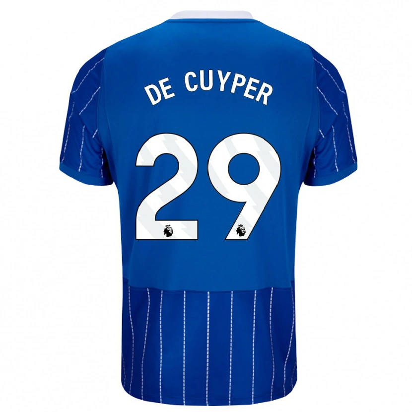 Danxen Mulher Camisola Maxim De Cuyper #29 Mediumblue Branco Principal 2026/27 Camisa Brasil
