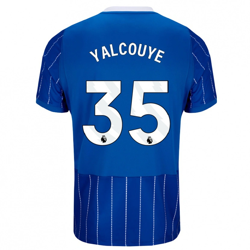 Danxen Mulher Camisola Malick Yalcouyé #35 Mediumblue Branco Principal 2026/27 Camisa Brasil