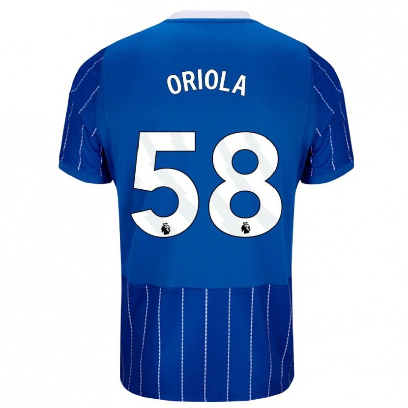 Danxen Mulher Camisola Nehemiah Oriola #58 Mediumblue Branco Principal 2026/27 Camisa Brasil