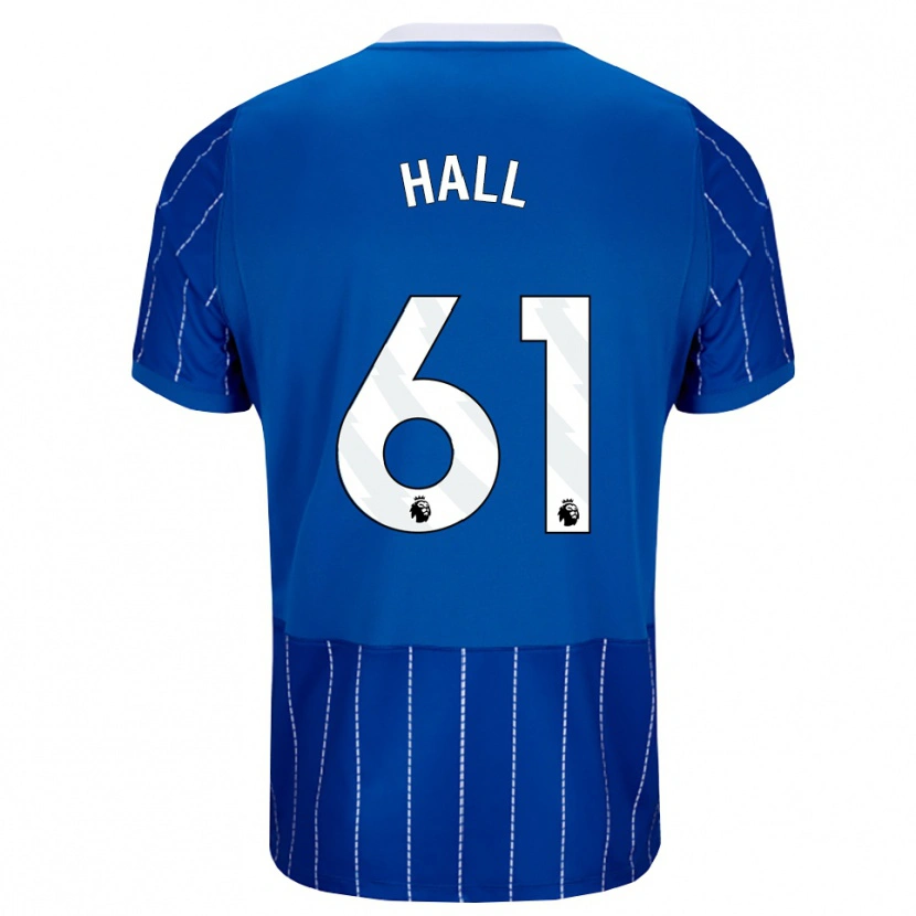 Danxen Mulher Camisola Steven Hall #61 Mediumblue Branco Principal 2026/27 Camisa Brasil