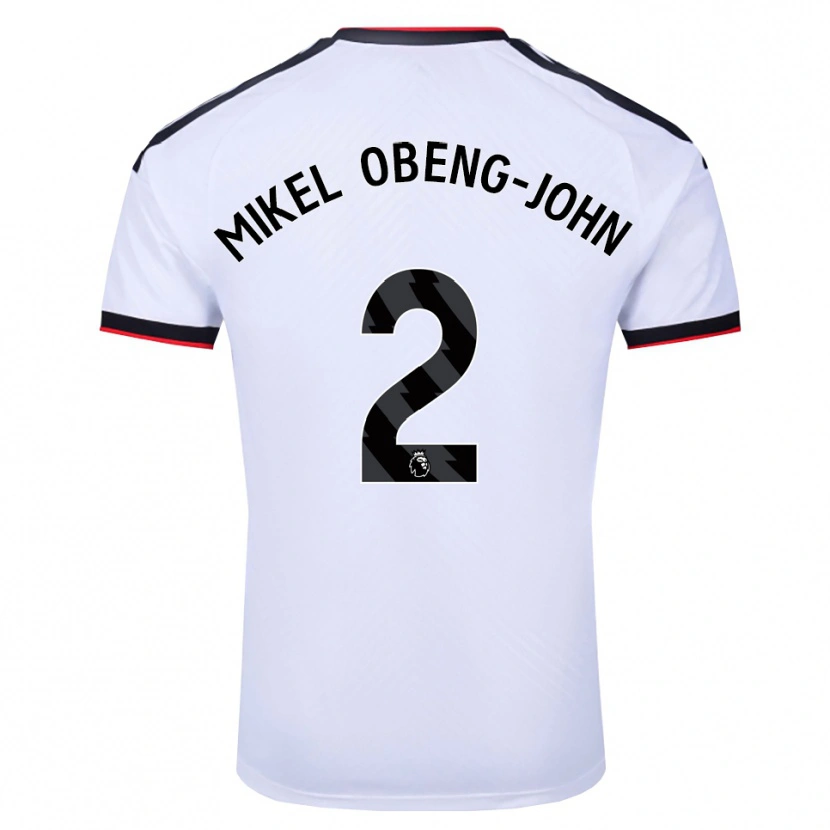 Danxen Mulher Camisola Joe Mikel Obeng-John #2 Branco Preto Vermelho Principal 2026/27 Camisa Brasil