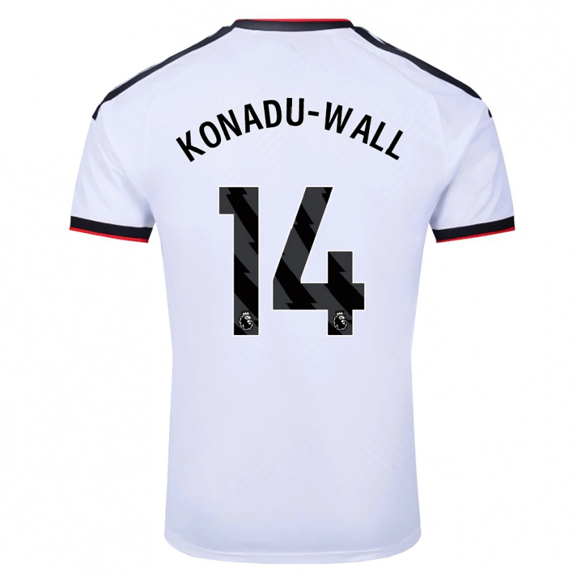 Danxen Mulher Camisola Lewis Konadu-Wall #14 Branco Preto Vermelho Principal 2026/27 Camisa Brasil