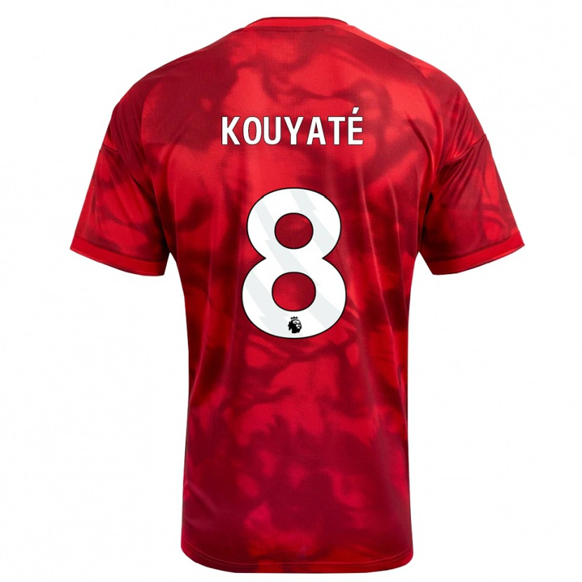 Danxen Mulher Camisola Cheikhou Kouyate #8 Crimson Branco Principal 2026/27 Camisa Brasil